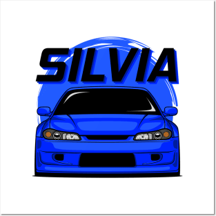 Silvia S15 Blue Posters and Art